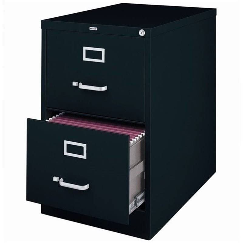 2 Drawer and 4 Drawer Black File Cabinet L6643