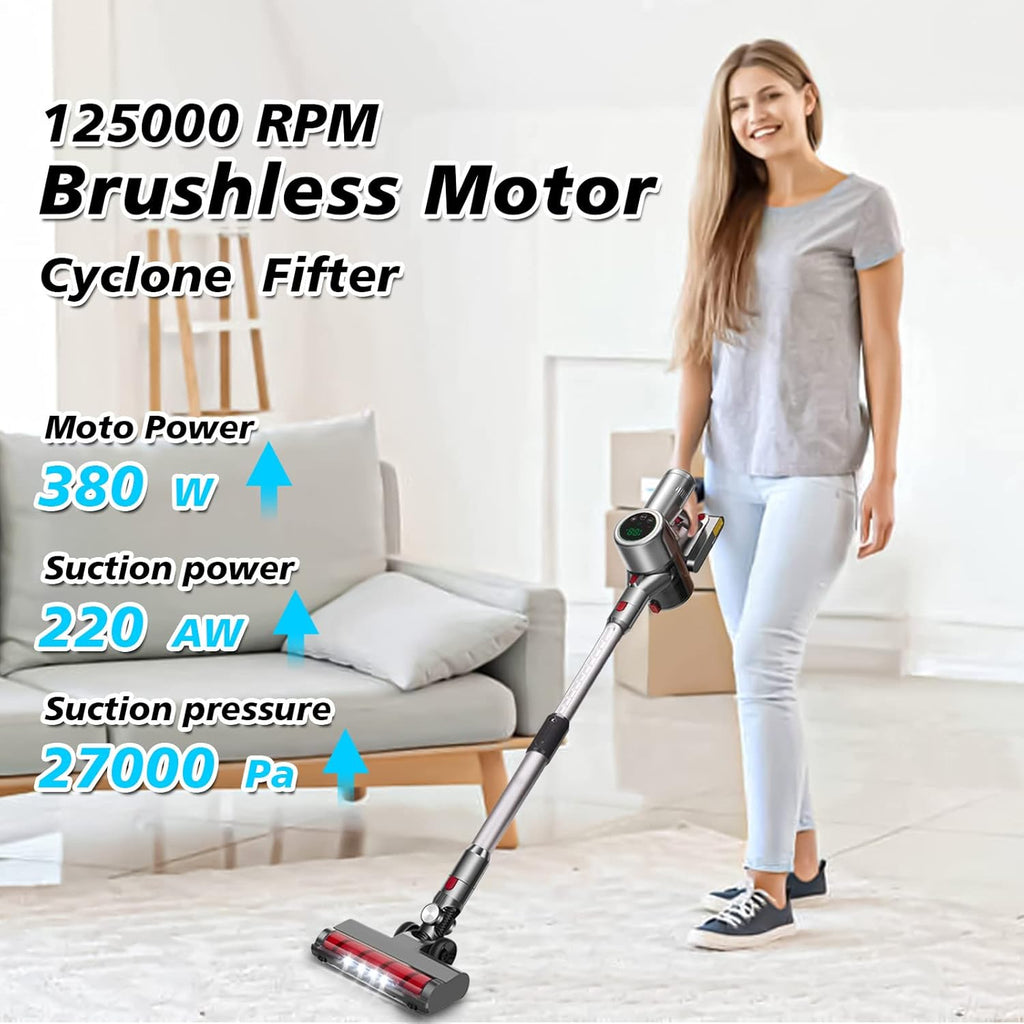 Cordless Stick Vacuum Cleaner with LED Display Q461687