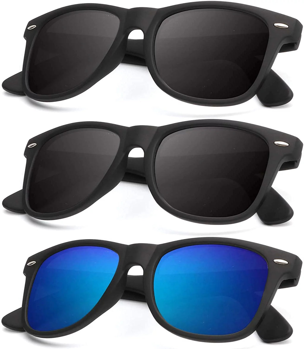 Polarized Sunglasses Matte Finish Color Mirror Lens 3 Pack Y35190