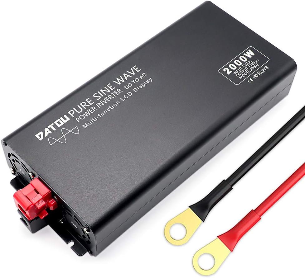 Pure Sine Wave Power Inverter 1000W/2000W Peak DC 12V to 110V AC V80354