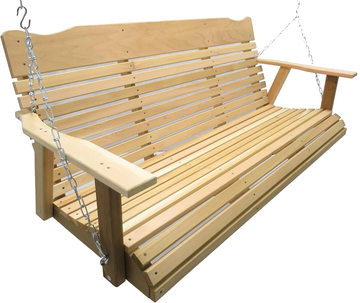 5 Foot Natural Cedar Porch Swing with Chain P7613