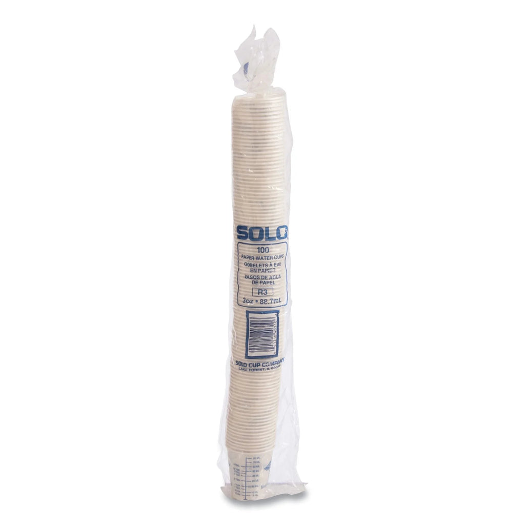 3 oz White/Blue Paper Cups G49420