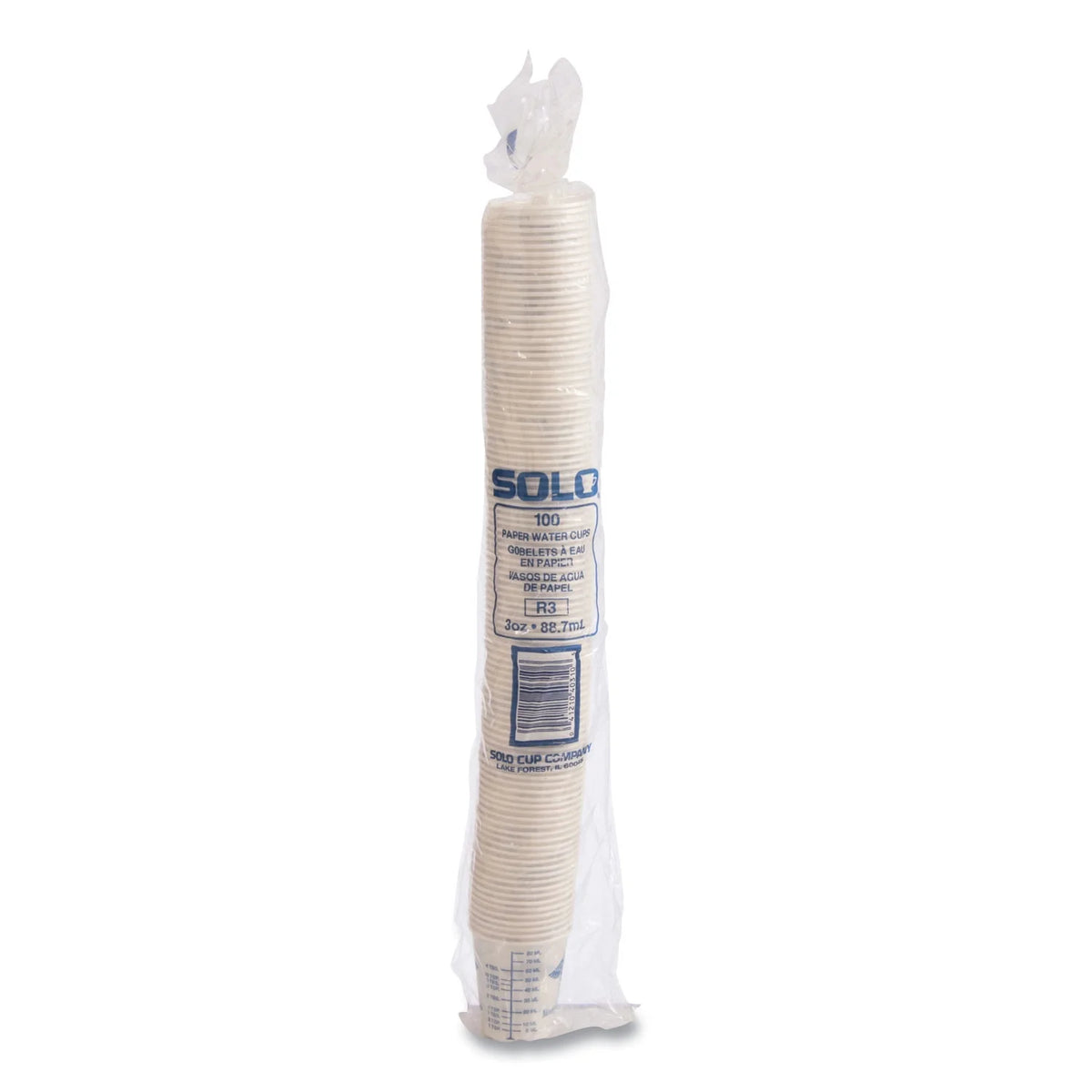3 oz White/Blue Paper Cups G49420
