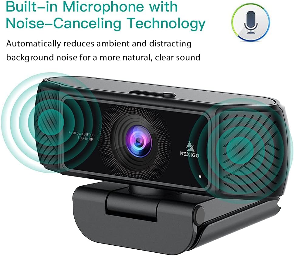 1080P Webcam with Microphone and Privacy Cover X926