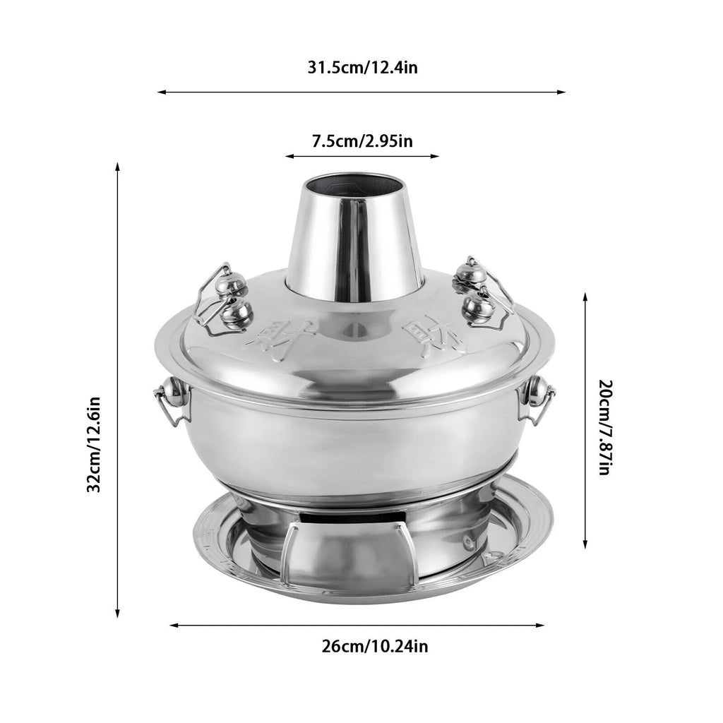 1.9QT/2.3QT Stainless Steel Shabu Hot Pot E784