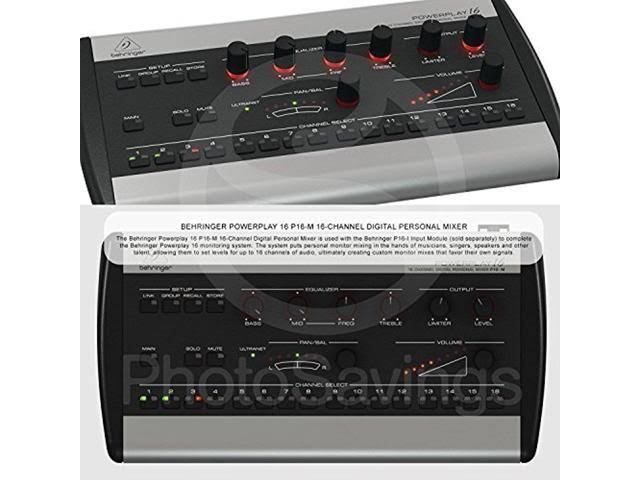 16-Channel Personal Digital Mixer with Closed-Back Headphones A57154
