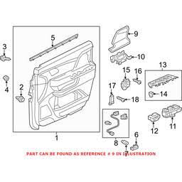Armrest Assembly L Front Door Lining Graphite Black G2224