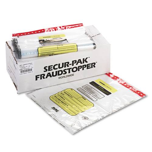 12 Bundle Capacity Tamper-Evident Cash Bags, 20 x 24, Clear, 250 Bags/Box Q911172