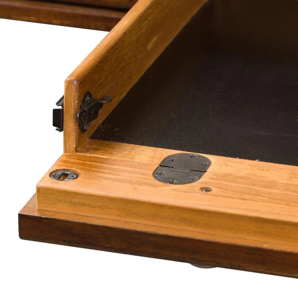 Medium Brown Wood Writing Desk P859