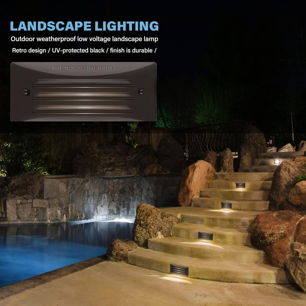 Low Voltage LED Step Light 1.2W 3000K Warm White A29362
