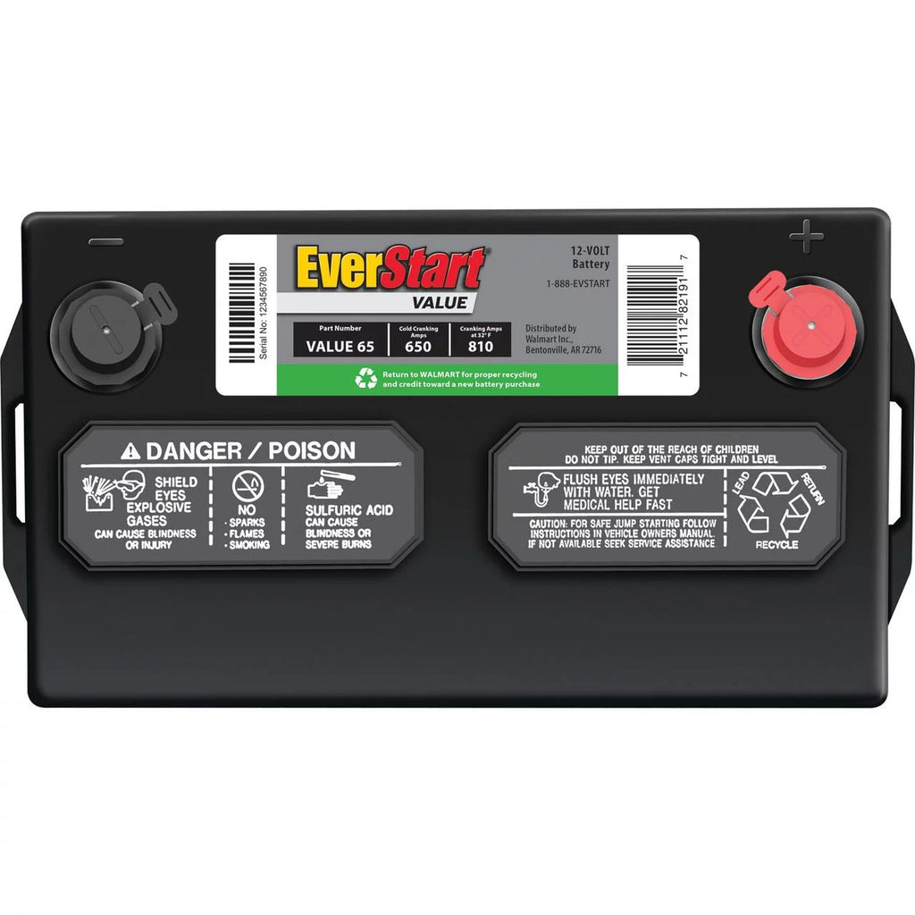 Lead Acid Automotive Battery Group Size 65 12 Volts 650 CCA O533936