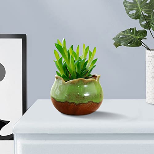 4×3 inch Ceramic Mini Plant Pots with Drainage White N515