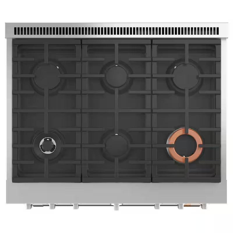 6 Burner Dual Fuel Range with Convection in Stainless Steel K458