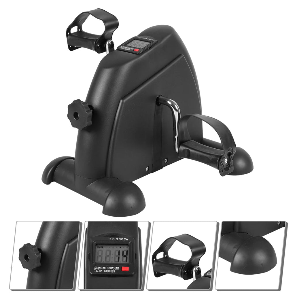 Portable Black Indoor Pedal Exerciser Bike with LCD Display R735