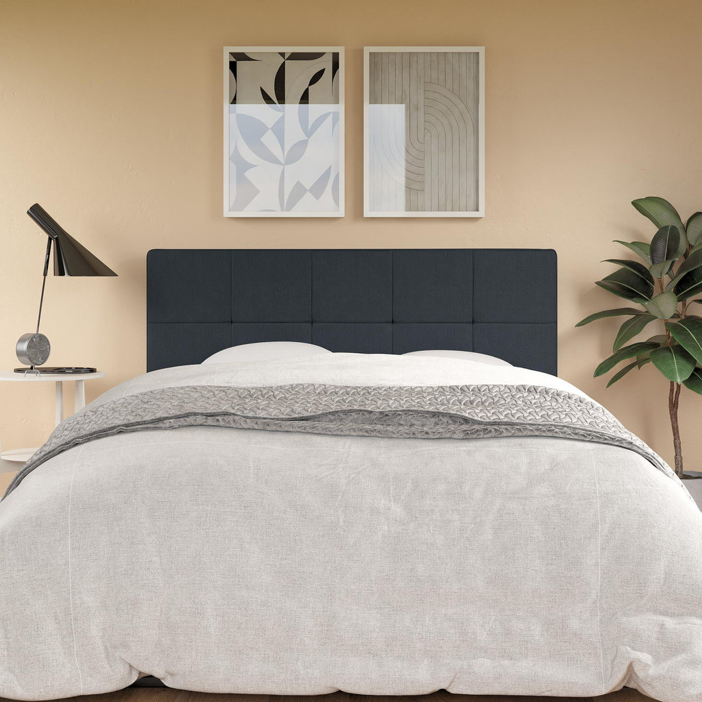Blue Linen Upholstered Headboard U5066