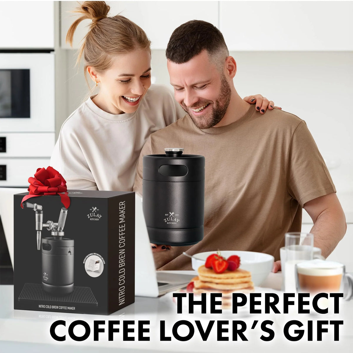 1 Gallon Cold Brew Coffee Maker with Glass Pitcher and Mesh Filter A73501