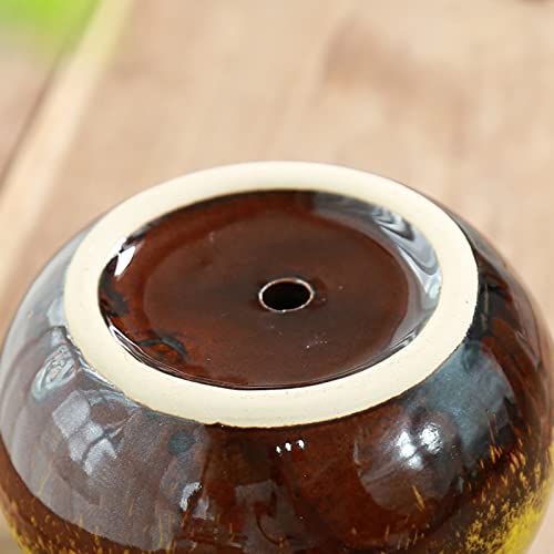 4×3 inch Ceramic Mini Plant Pots with Drainage White N515