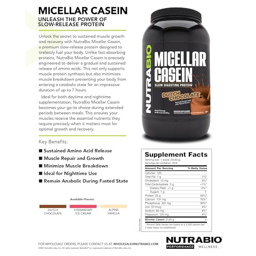 2 lbs Alpine Vanilla Micellar Casein Protein Powder P693279