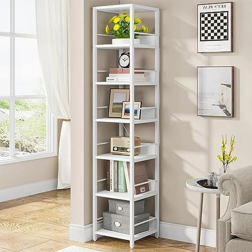 6-Tier Set of 2 75 Inch Tall Narrow Bookshelf M291