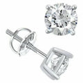 14K White Gold Moissanite Studs Earrings P343