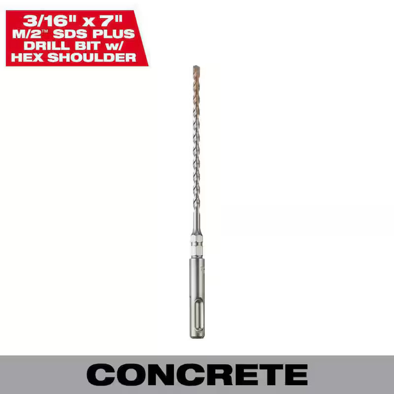 3/16 in. x 7 in. SDS-PLUS Carbide Drill Bit A74096
