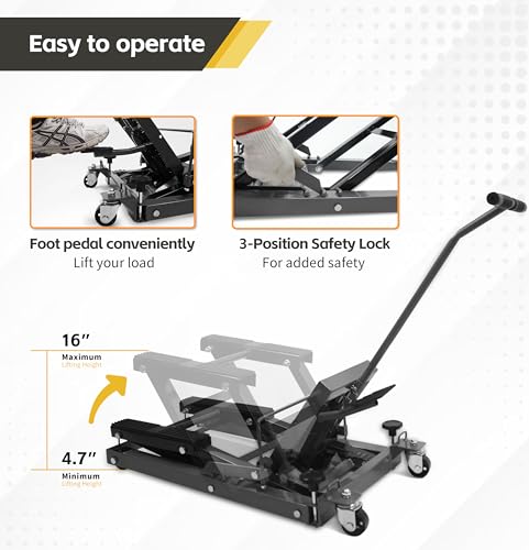 1500 lbs Capacity Portable Motorcycle Lift Table L731716