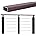 6.6ft Black Aluminum Cable Railing Handrail E752