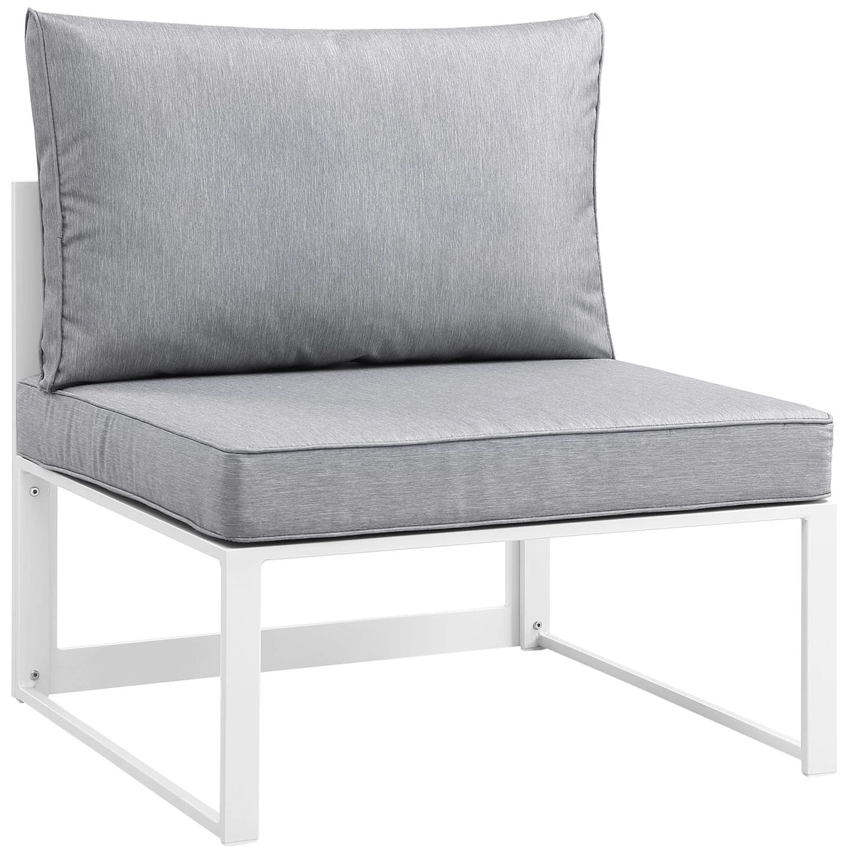 White Gray 10 Piece Outdoor Patio Sectional Sofa Set U485498