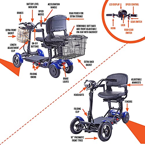All Terrain 4 Wheel Foldable Mobility Scooter W141007
