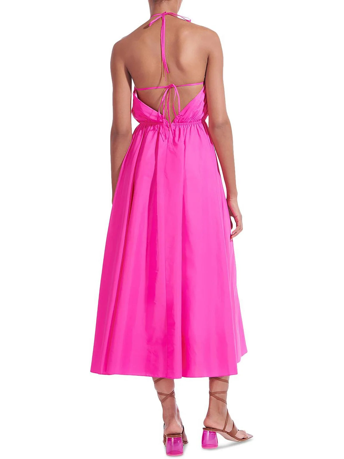 Embellished Halter Midi Dress E323