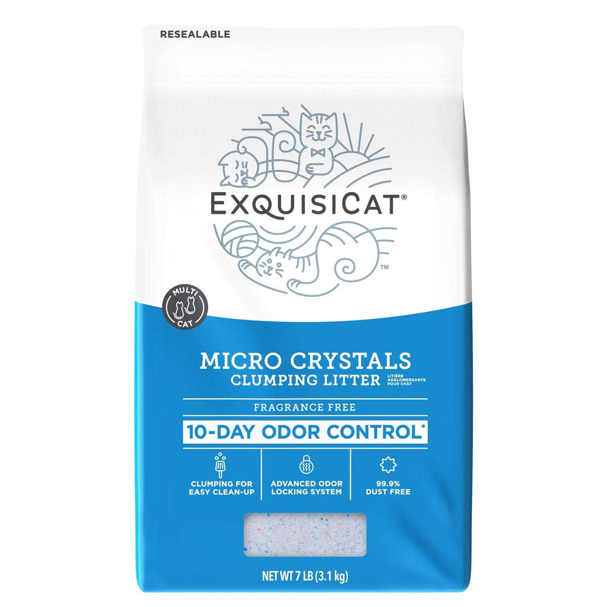 Fragrance Free Clumping Micro Crystals Cat Litter O137604