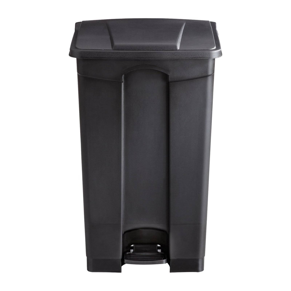 Black Plastic Trash Can with Foot Pedal T696