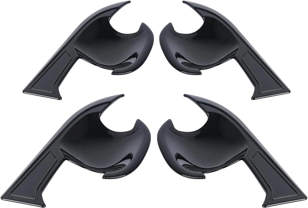 Glossy Black Exterior Door Handle Bowl Cover Trim Z65017