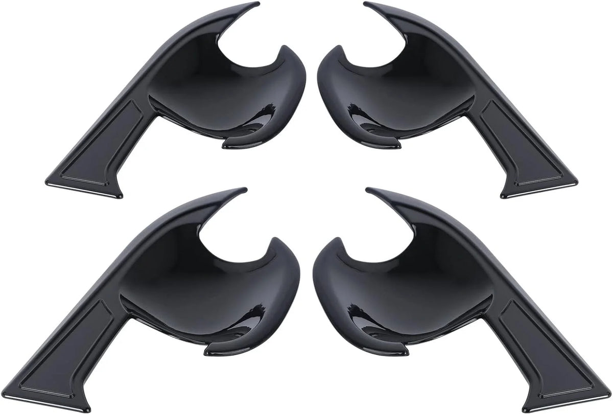 Glossy Black Exterior Door Handle Bowl Cover Trim Z65017