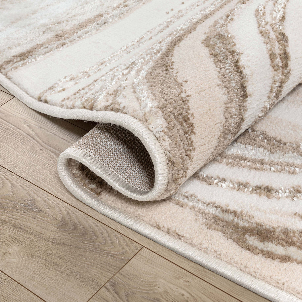 7'10" x 9'10" Ivory Abstract Area Rug B5096