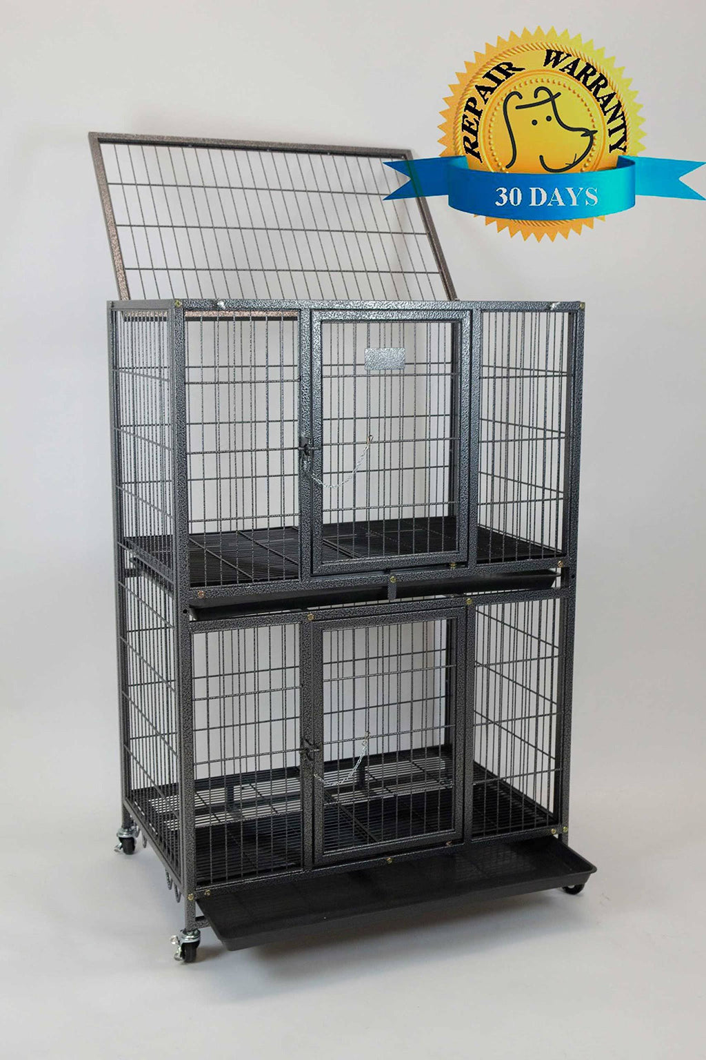 Pet Crate with Black Plastic Tray C13906