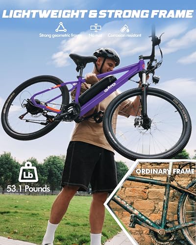 21-Speed Mountain Ebike with Peak 1200W 48V10.4Ah Removable Battery 27.5X2.1 Tire Y245906