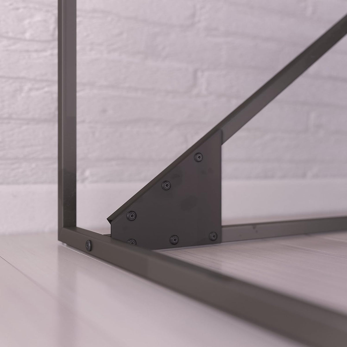 Rustic Gray L Shaped Industrial Desk with File Cabinets X16750
