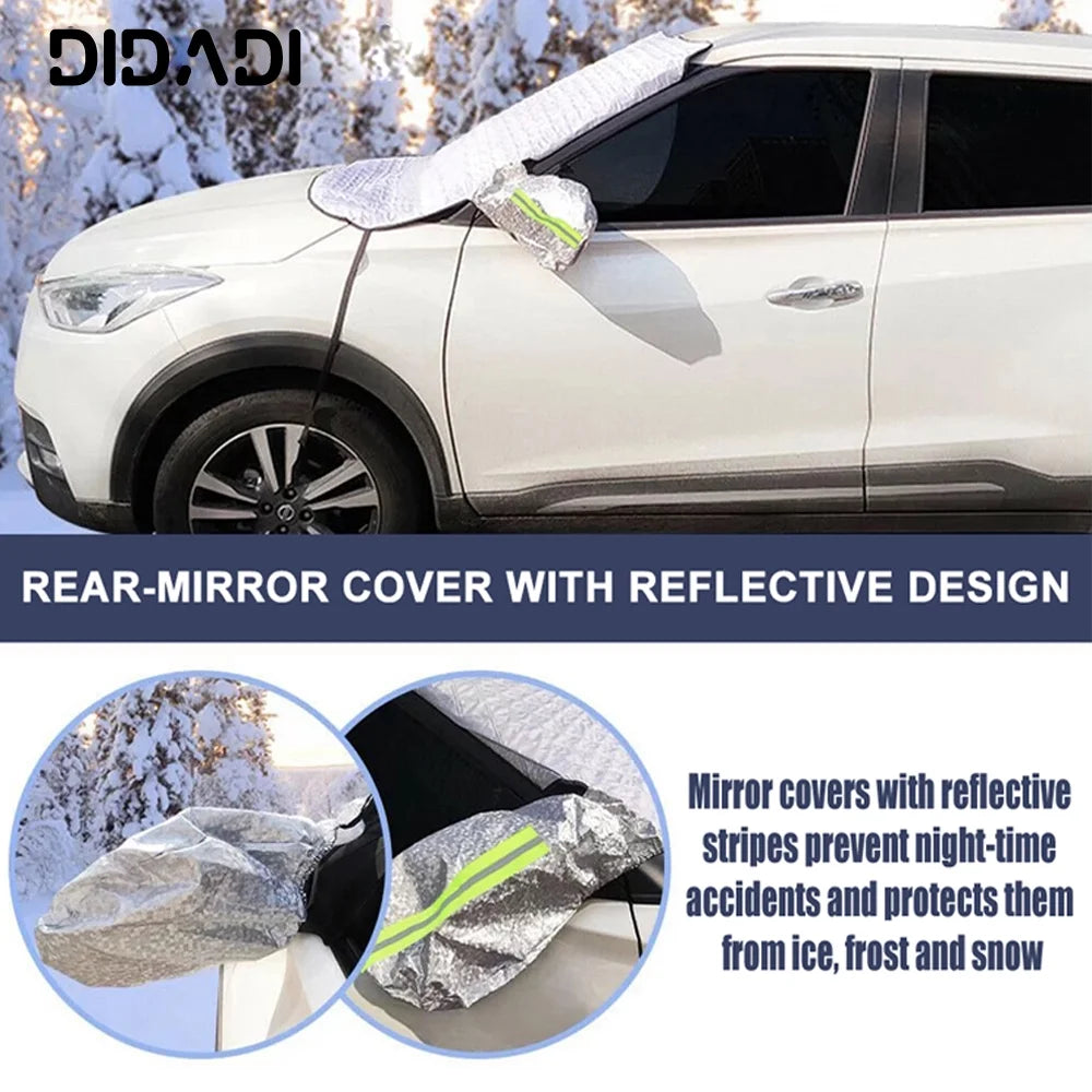 Thick Magnetic Windshield Cover for Ice Snow D343