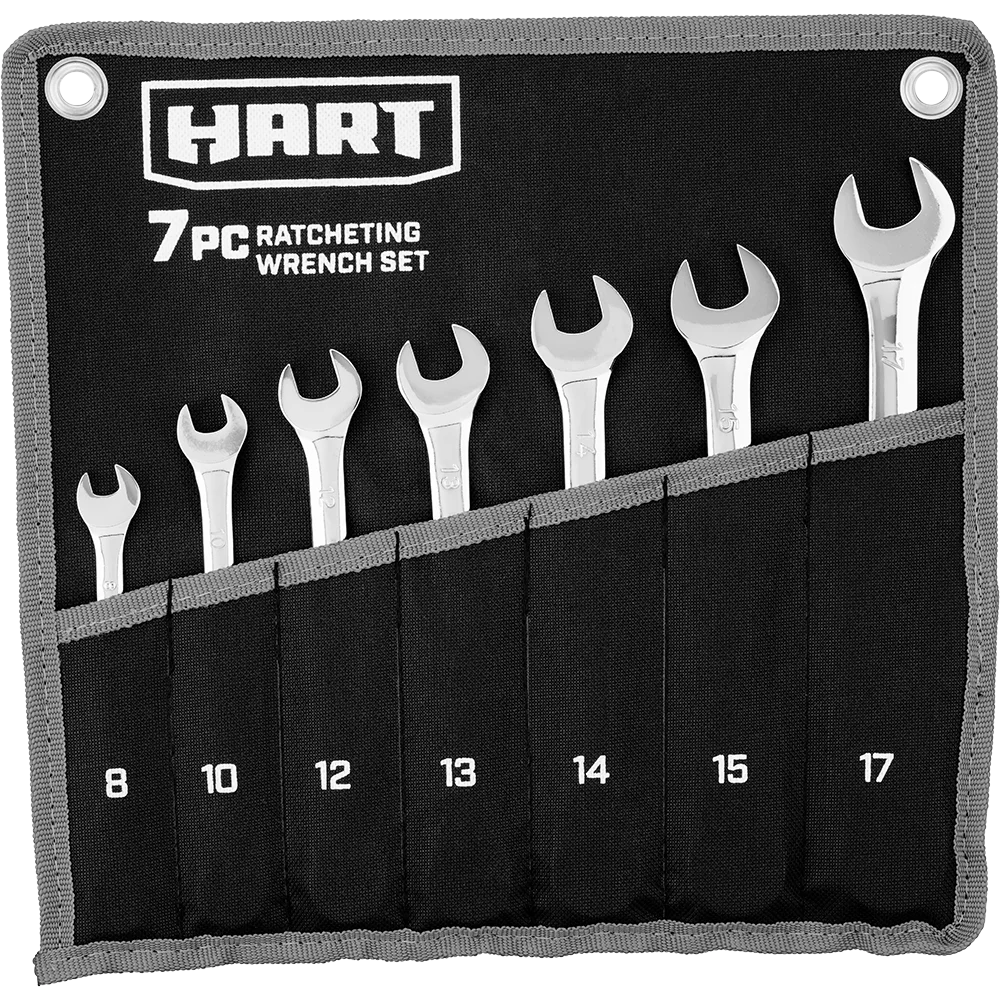 7-Piece Ratcheting Wrench Set with Tool Pouch H1583