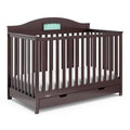 Espresso Brown Crib with Drawer and Reversible Headboard C2766