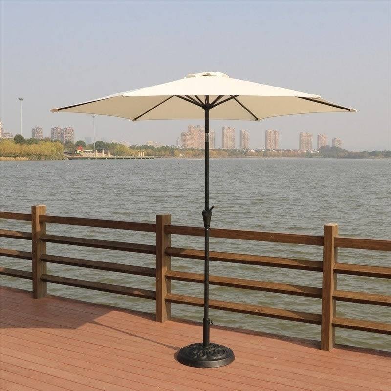 9 Feet Pole Umbrella with Carry Bag and Base - Crème P221893