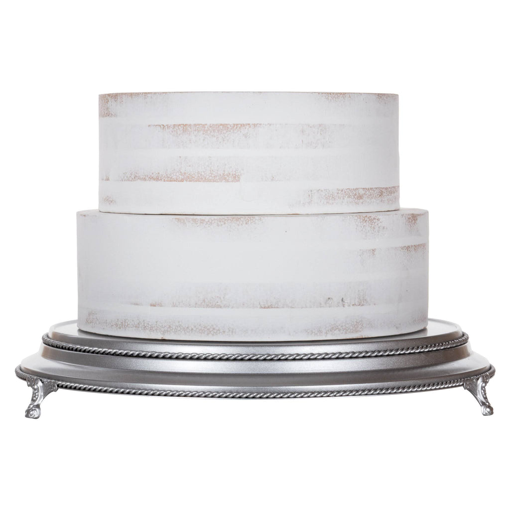 16 inch Round Silver Cake Stand G7268