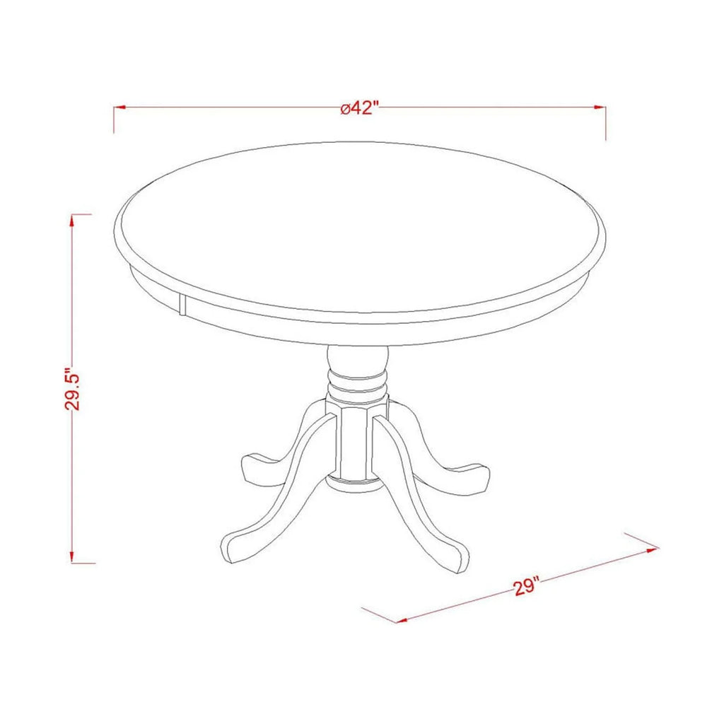 5-Piece Dining Room Set with 4 Upholstered Chairs and Round Table M946961