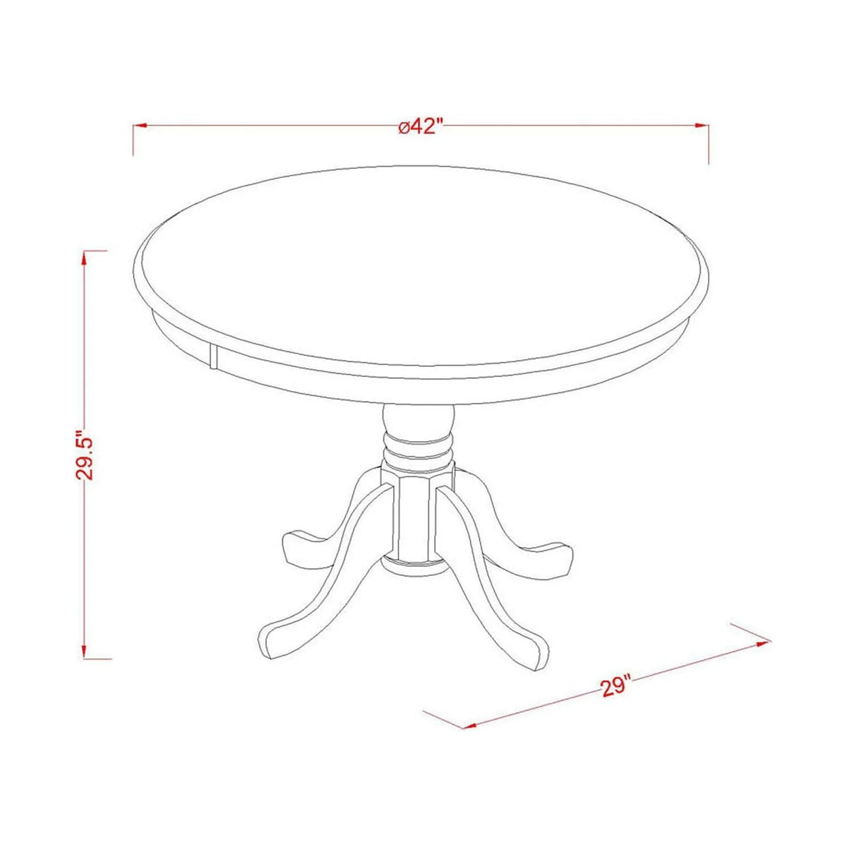 5-Piece Dining Room Set with 4 Upholstered Chairs and Round Table M946961