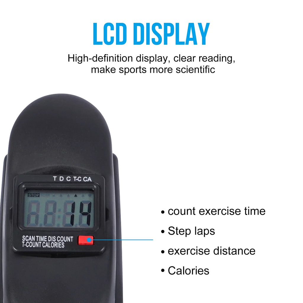 Portable Black Indoor Pedal Exerciser Bike with LCD Display R735
