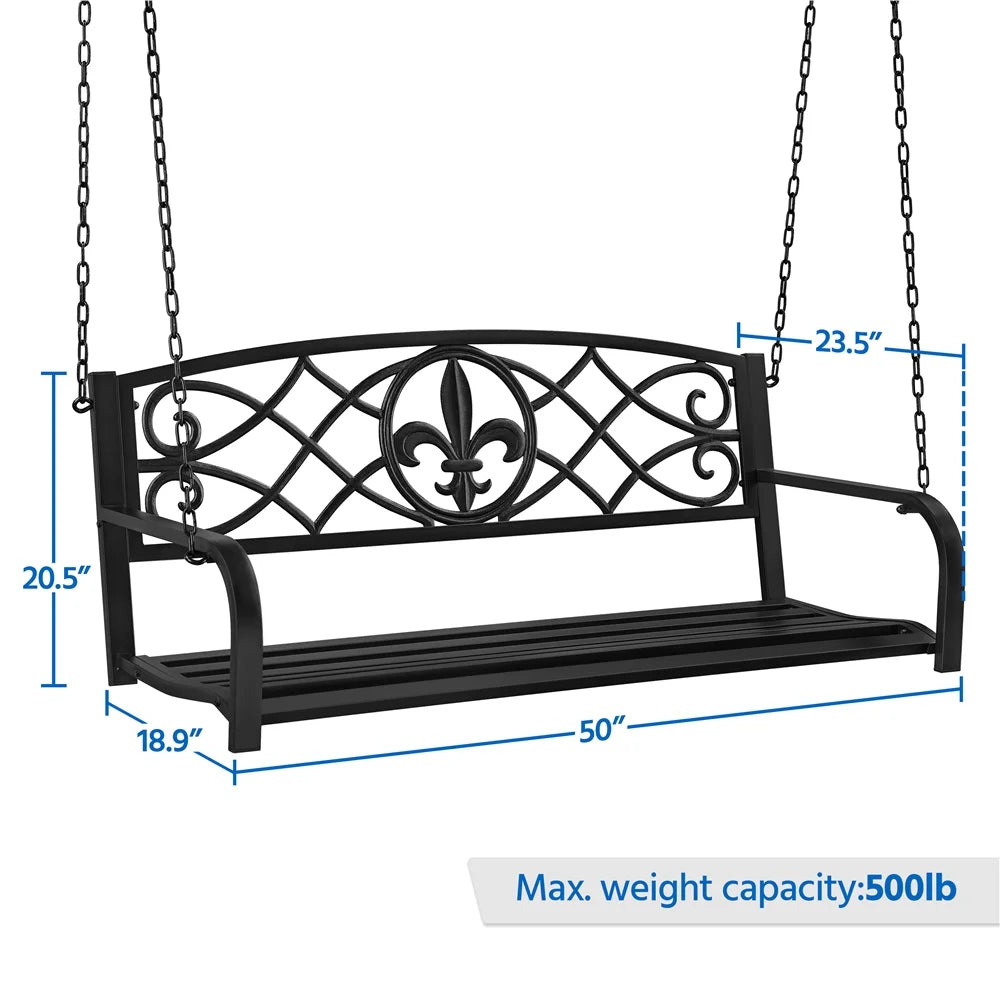 Black Iron Porch Swing U64524