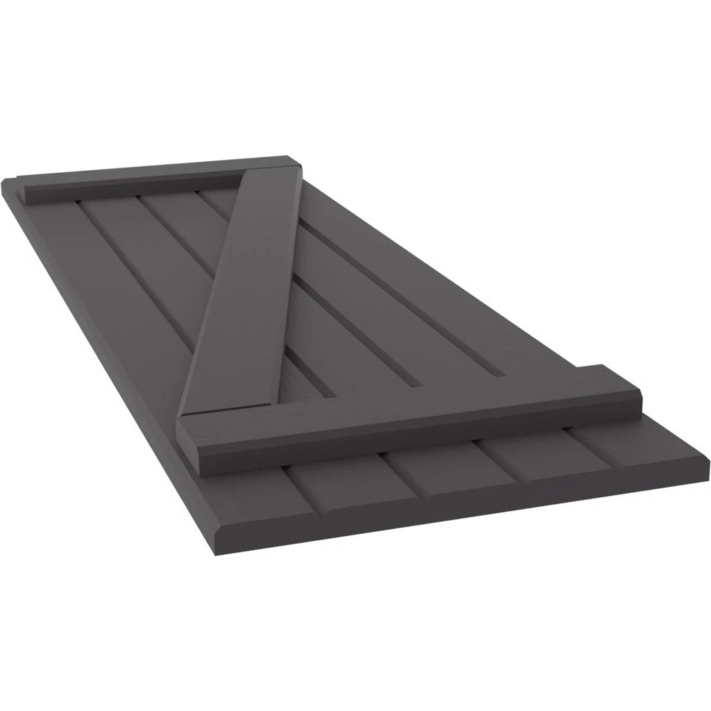 Real Wood Joined Board-n-Batten Shutters with Z-Bar R46315