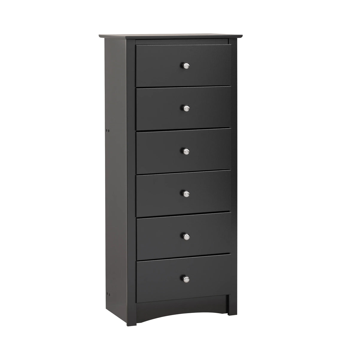 Black 6 Drawer Wooden Dresser A1594