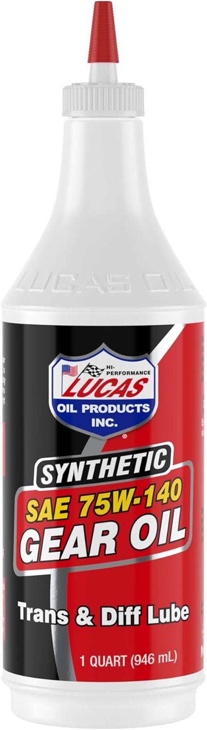 Synthetic SAE 75W-140 Gear Oil, Red, 1 Quart Z61687